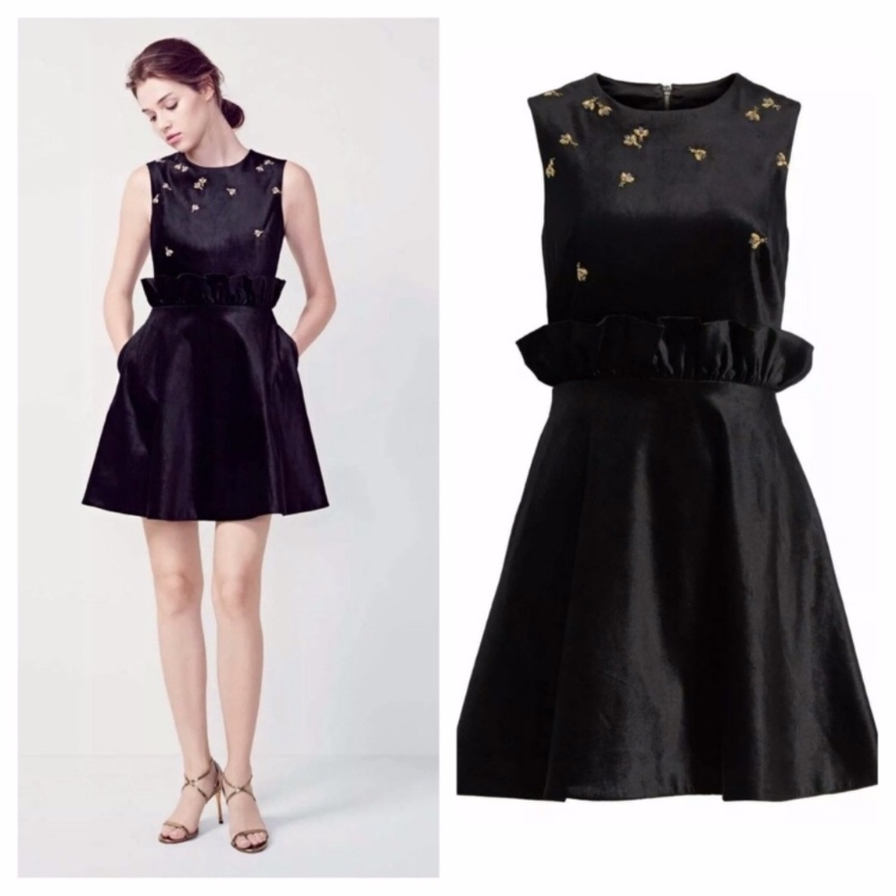 NWT Ted Baker Velvet Celeena Queen Bee Dress - Picture 8 of 8